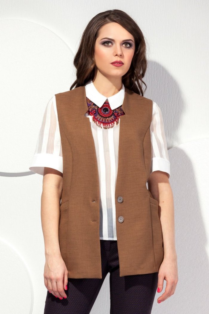 Женские жилеты из ткани