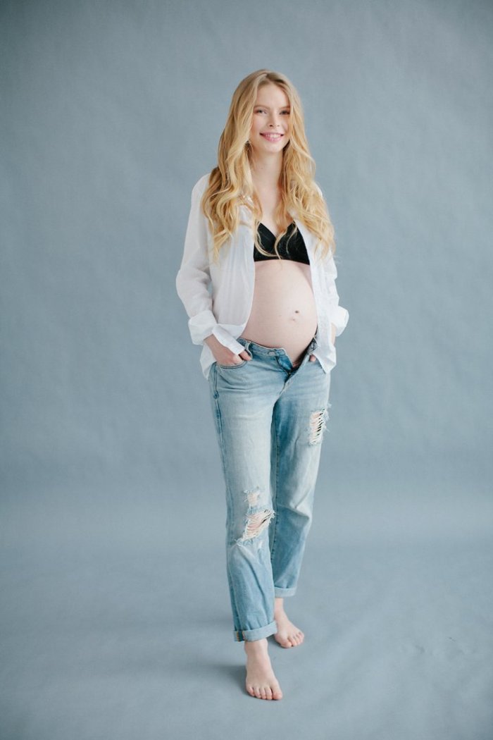 Образ для фотосессии беременной в студии