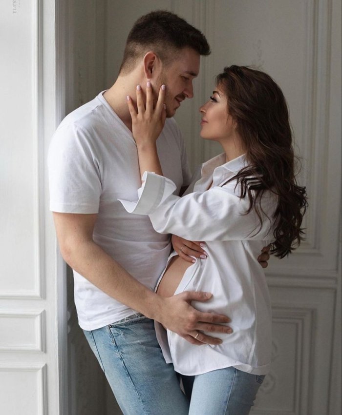 Фотосессия беременных с мужем