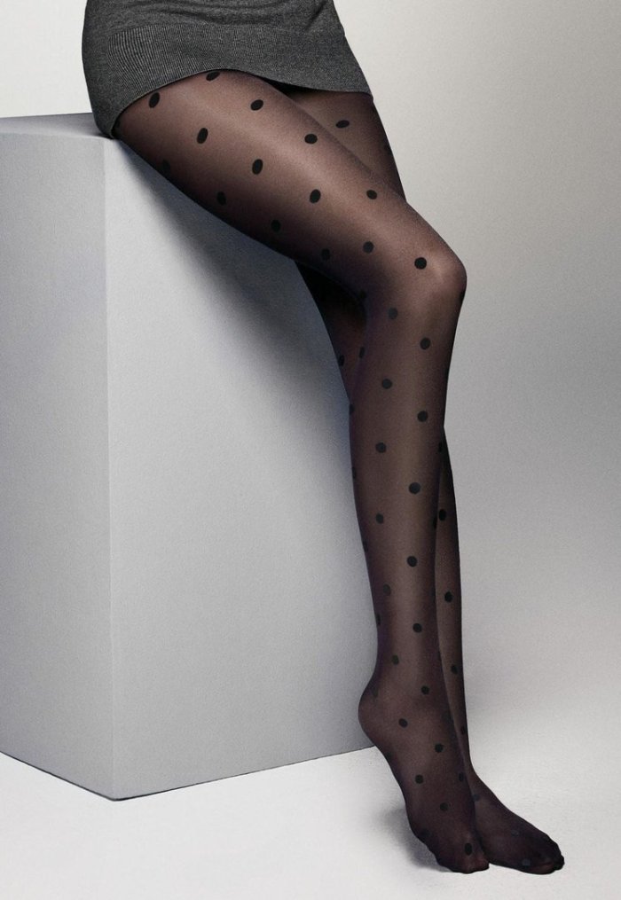 Колготки в сетку с узорами