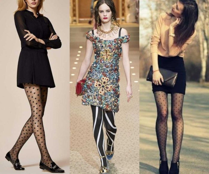 Модный рисунок на колготках