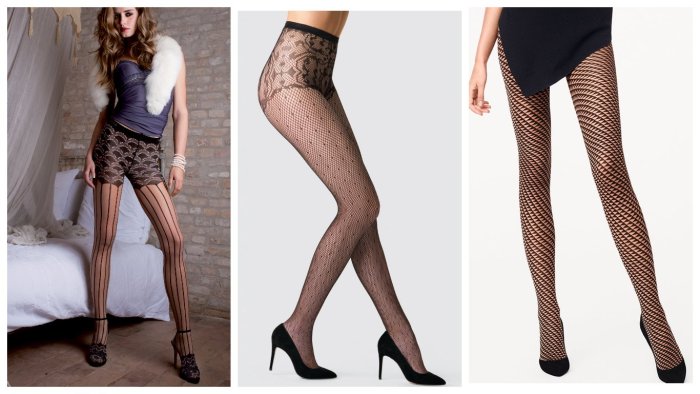 Колготки в сеточку мода