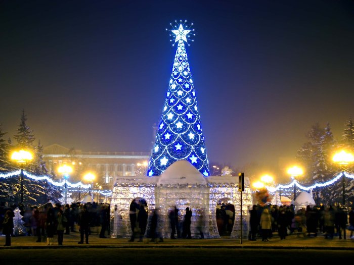 Сквер Кирова Иркутск украшения