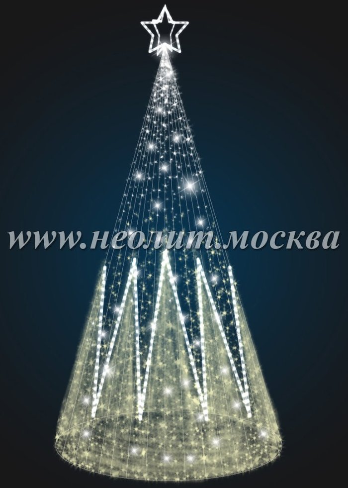 Елка светодиодная конусная