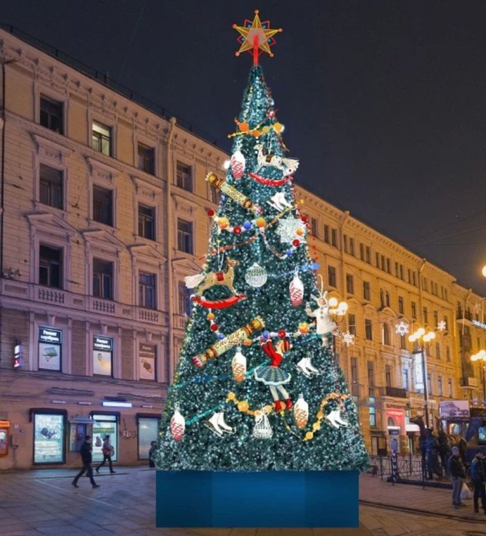 Питер елка Васильевский остров