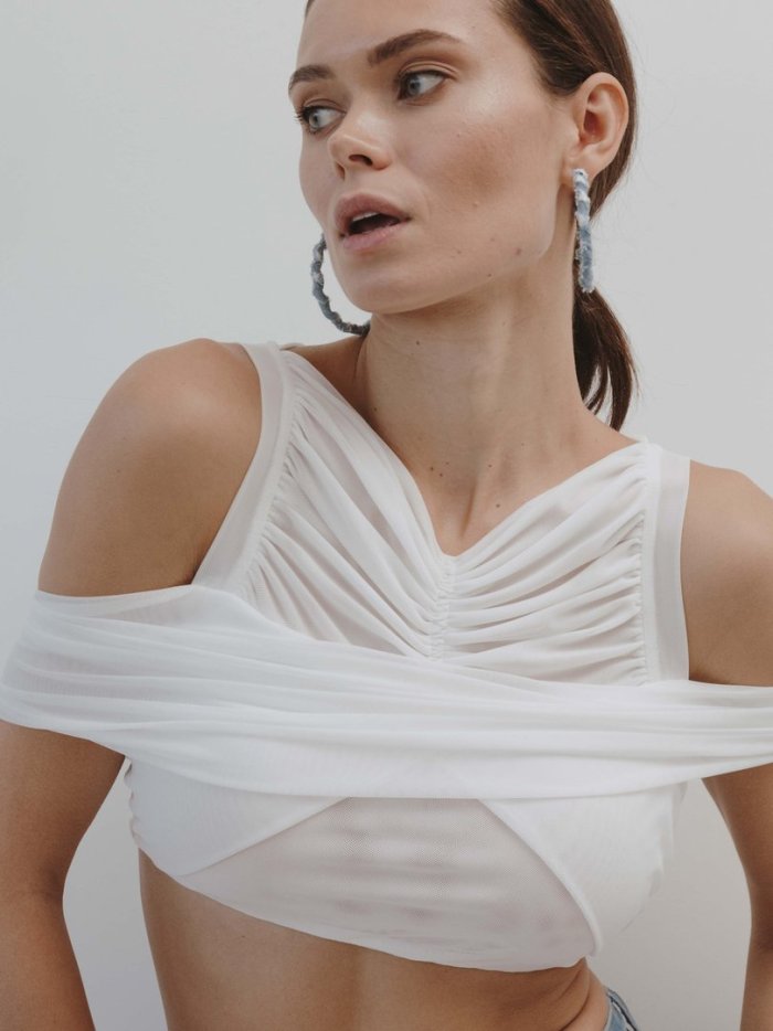 Топ шелковый massimo Dutti