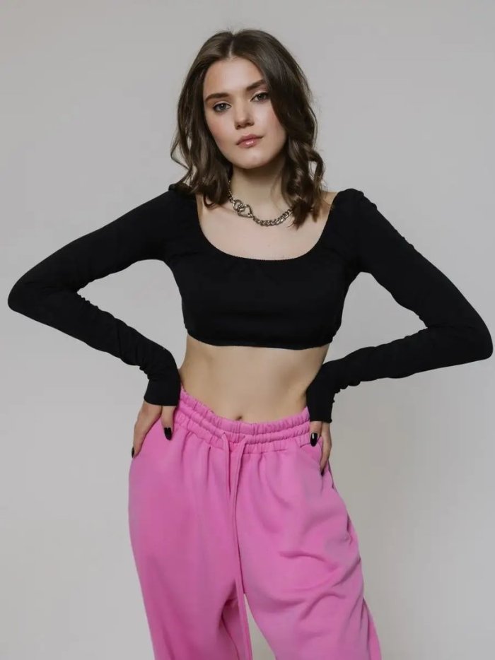 Топ Defacto черный белый