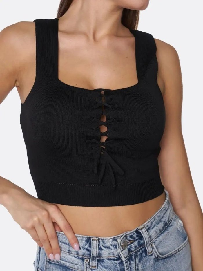 Топ перекрестный спереди Вечерний