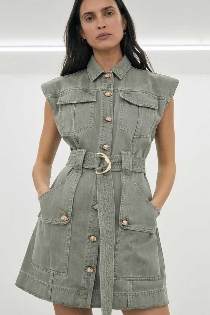 Платье сафари деним
