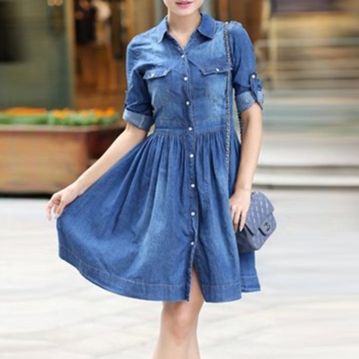 Стильные джинсовые платья