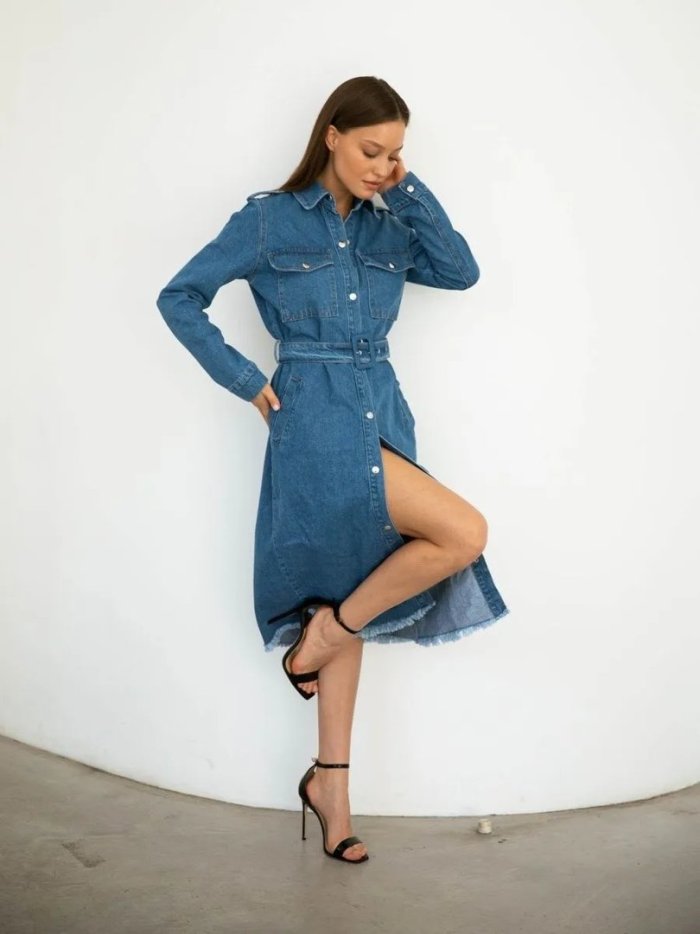 Джинсовое платье на вайлдберриз