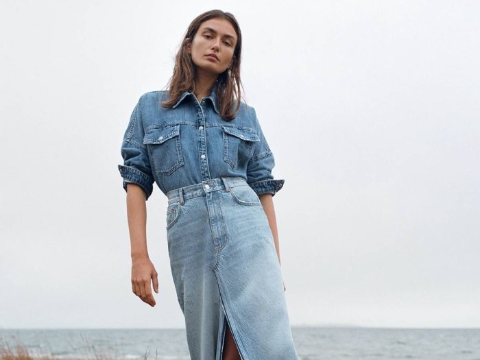 Trafaluc denimwear Zara джинсовое платье