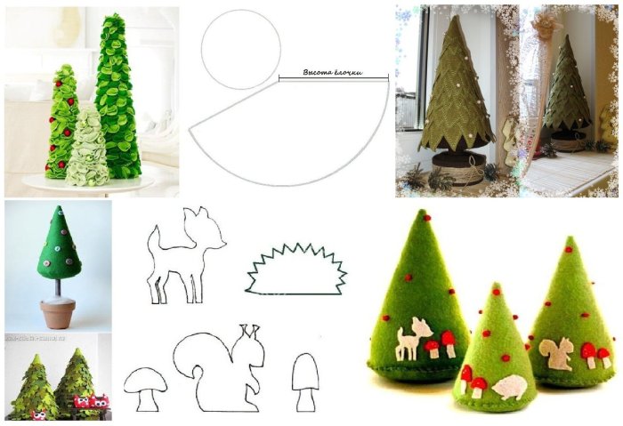 Елочка из фетра выкройка