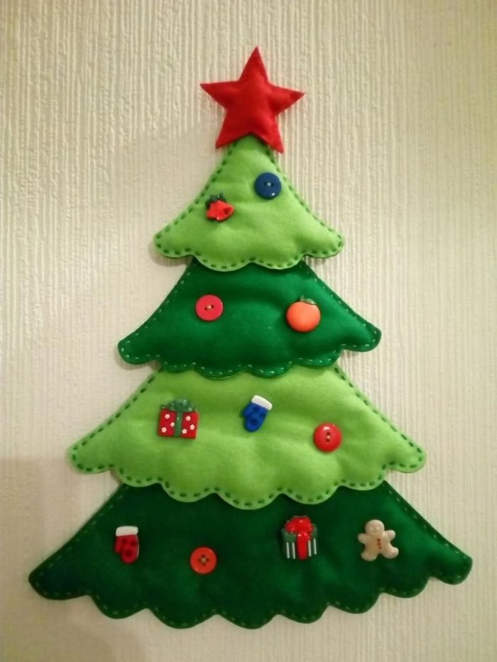 Новогодняя елка из фетра