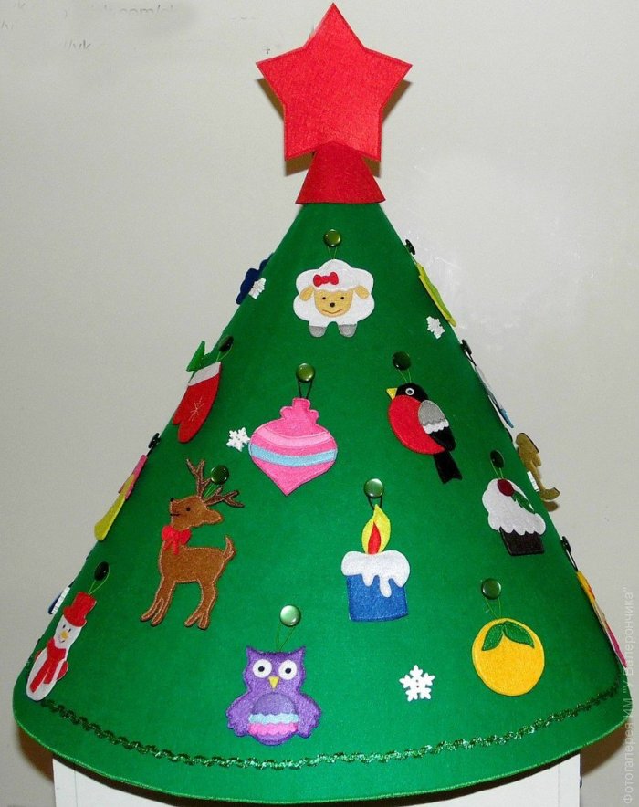 Елка из бумажных конусов