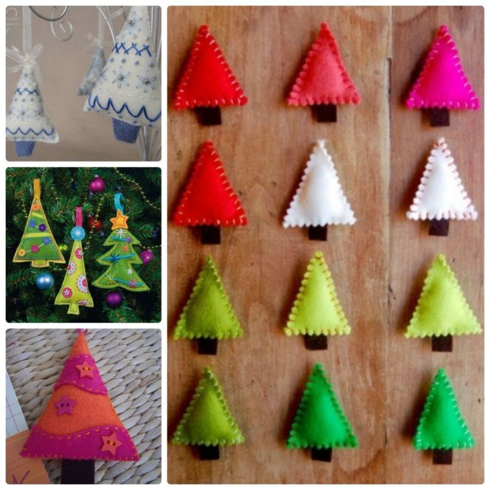 Новогодняя елка из фетра