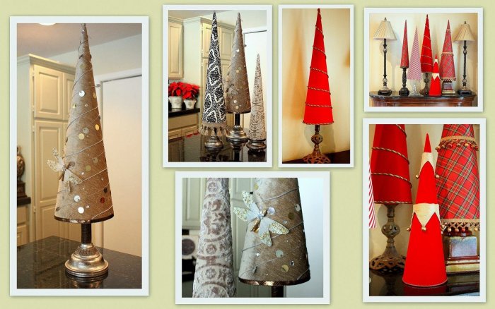 Конусная елка декоративная