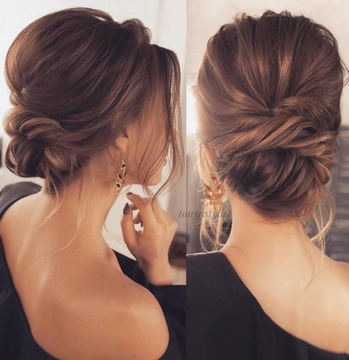 Собранные прически на длинные волосы