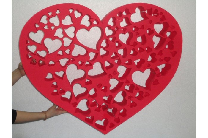 Декор сердца из пенопласта