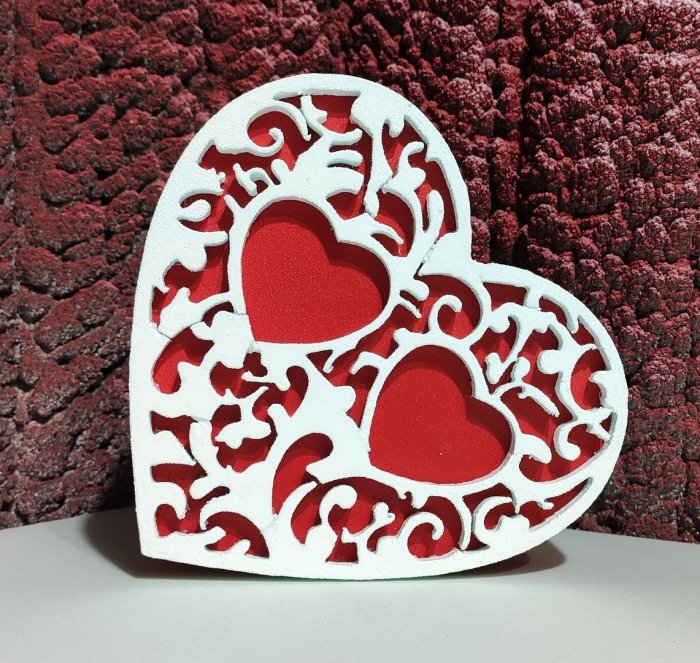 Сердце из пенопласта большое