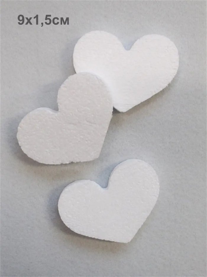 Декор сердца из пенопласта