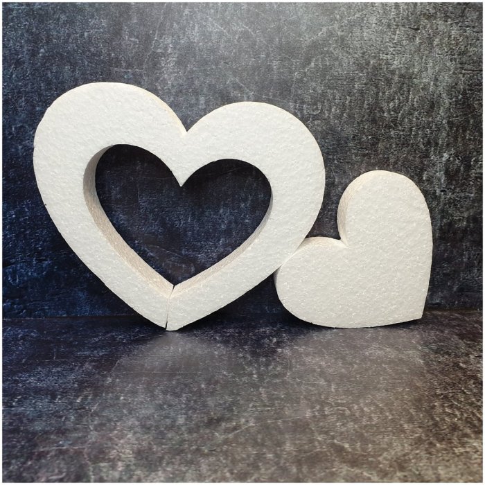 Сердце из пенопласта большое