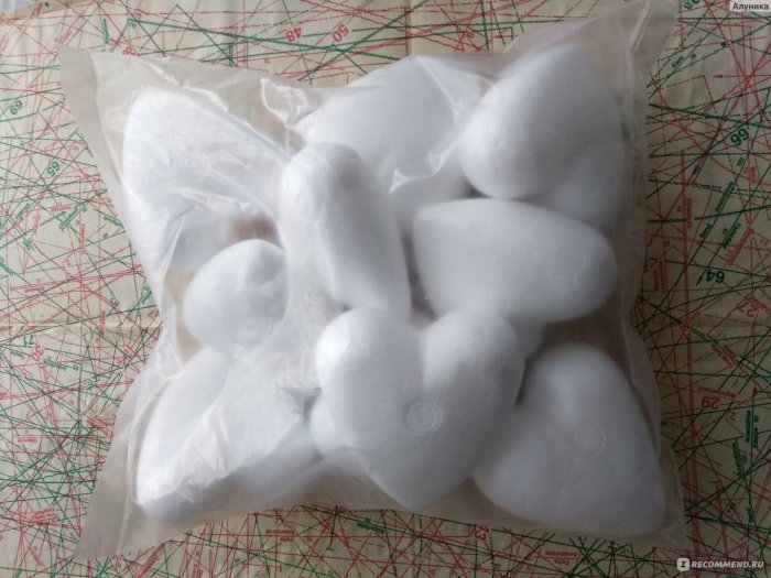 Декор сердца из пенопласта