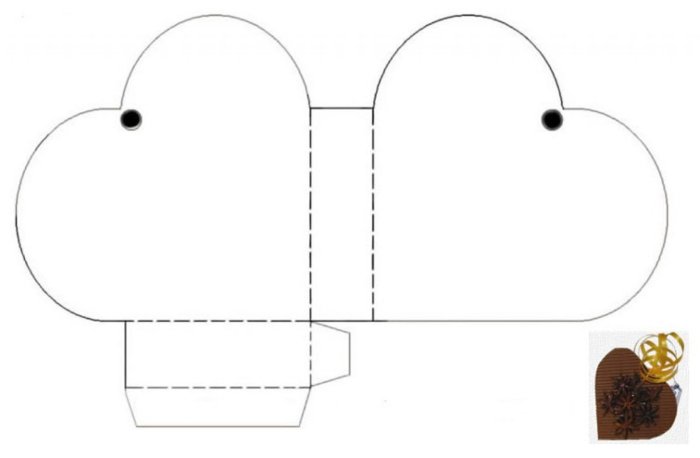 Развертки коробок для подарков