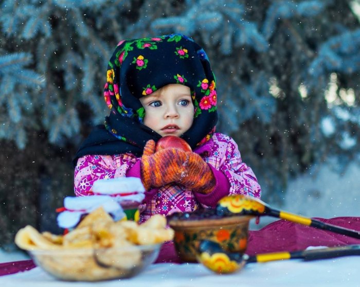 Фотосессия Масленица детская