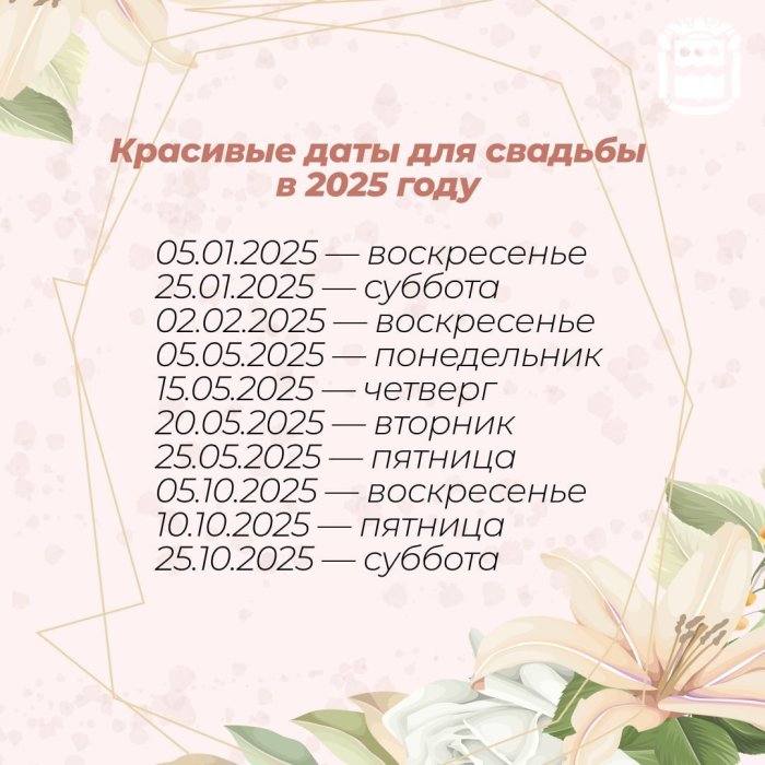 Свадьба 2025 года
