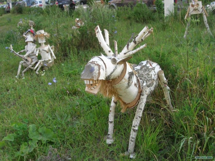 Садовой скульптура из Чурбаков