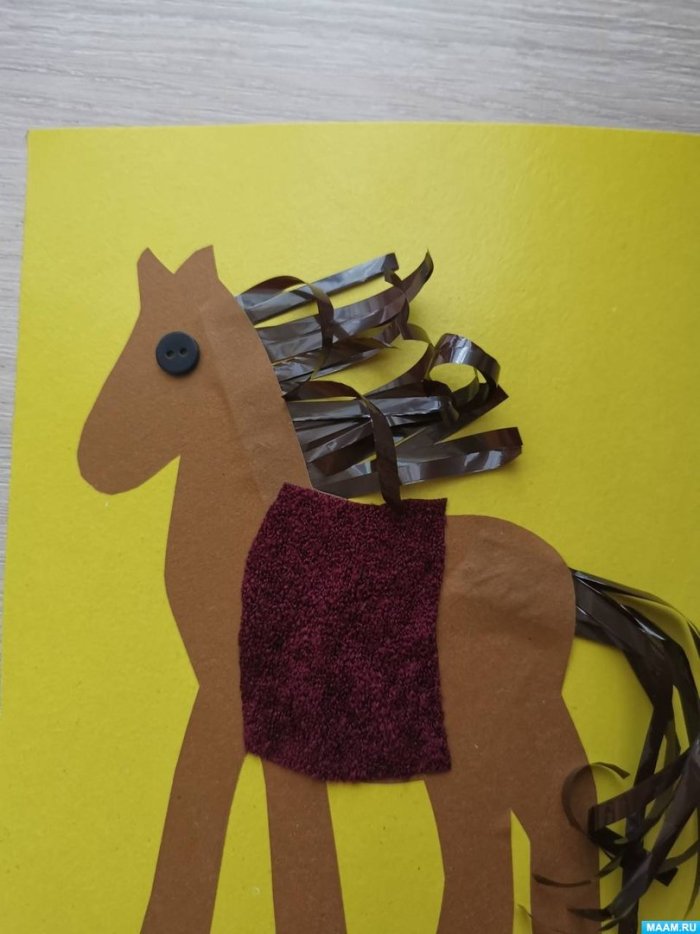 Аппликация лошадь