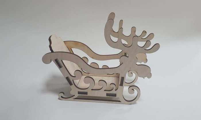 Санки из картона своими руками на новый год