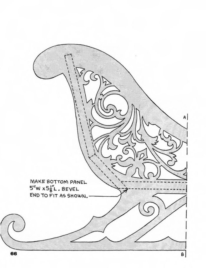 Чертеж саней Деда Мороза из картона