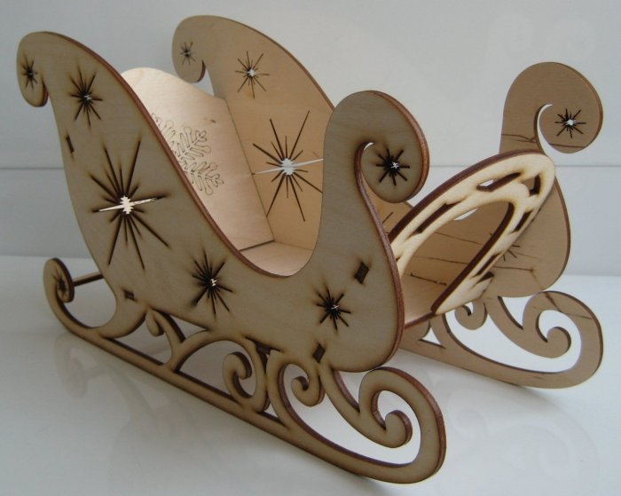 Сани Деда Мороза деревянные