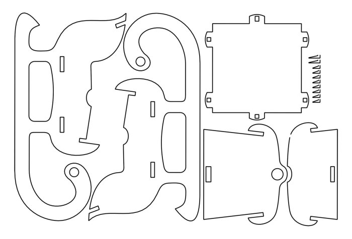 Сани макет для лазерной резки