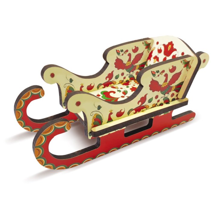 Санки расписные