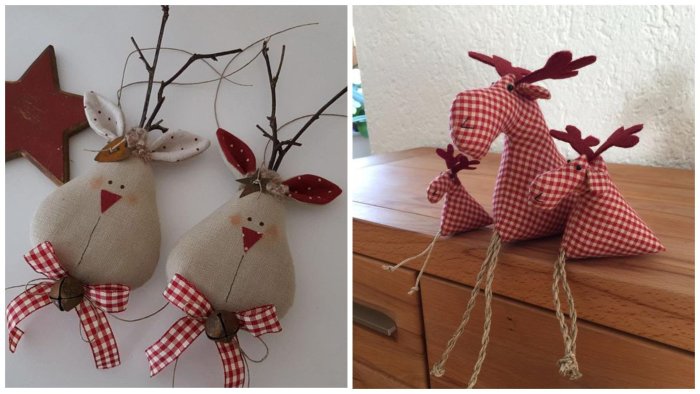 Текстильные игрушки к новому году