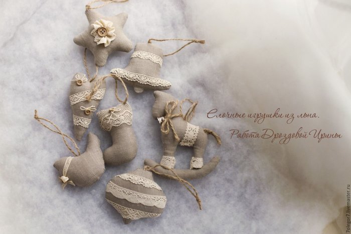 Текстильные новогодние игрушки