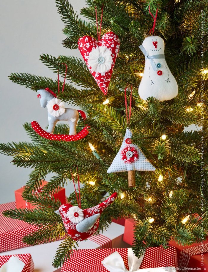 Текстильные новогодние игрушки