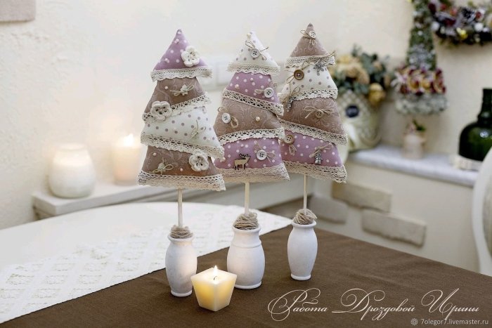 Текстильные елочки