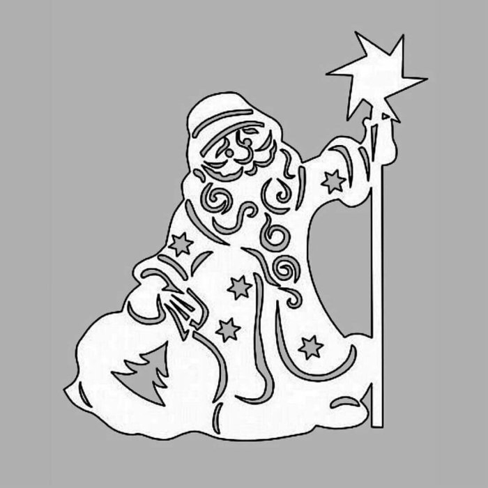 Трафареты на окна на новый год