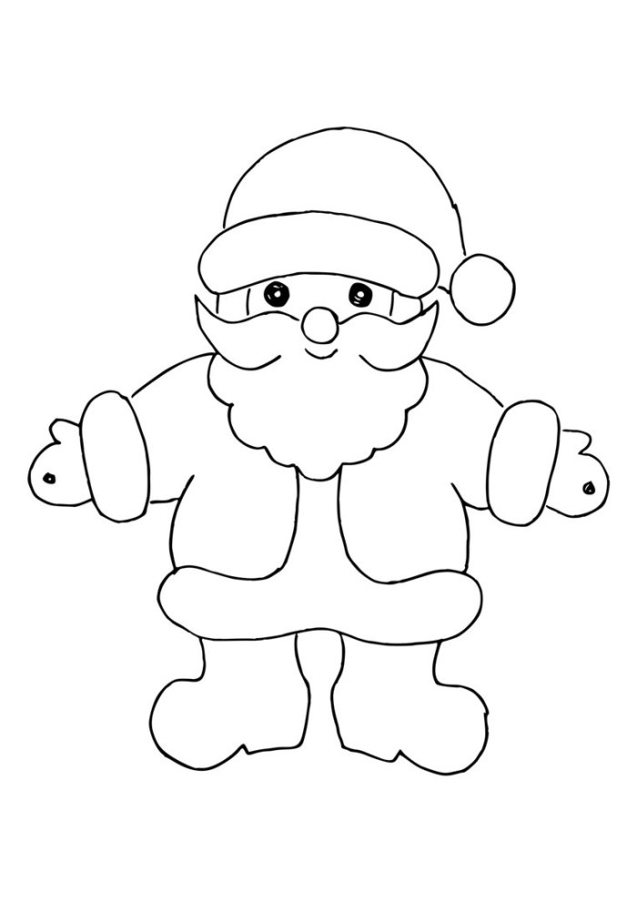 Голова Деда Мороза для аппликации