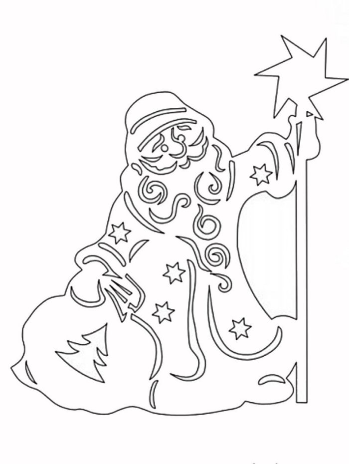 Трафареты на окна на новый год