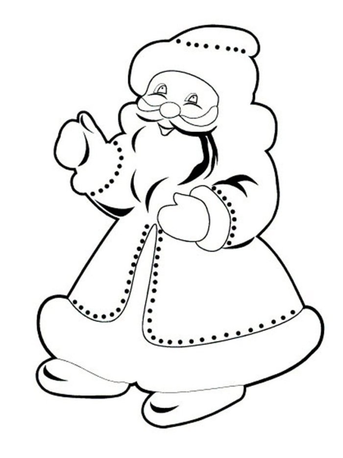 Шаблон Деда Мороза и Снегурочки