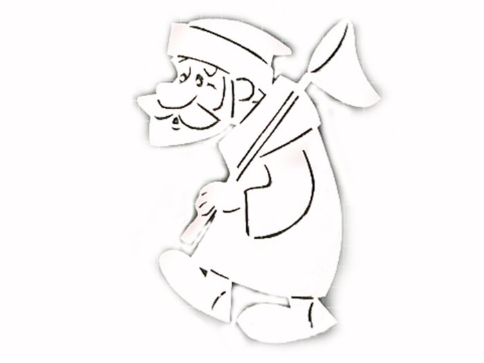 Вытынанка дед Мороз и лето