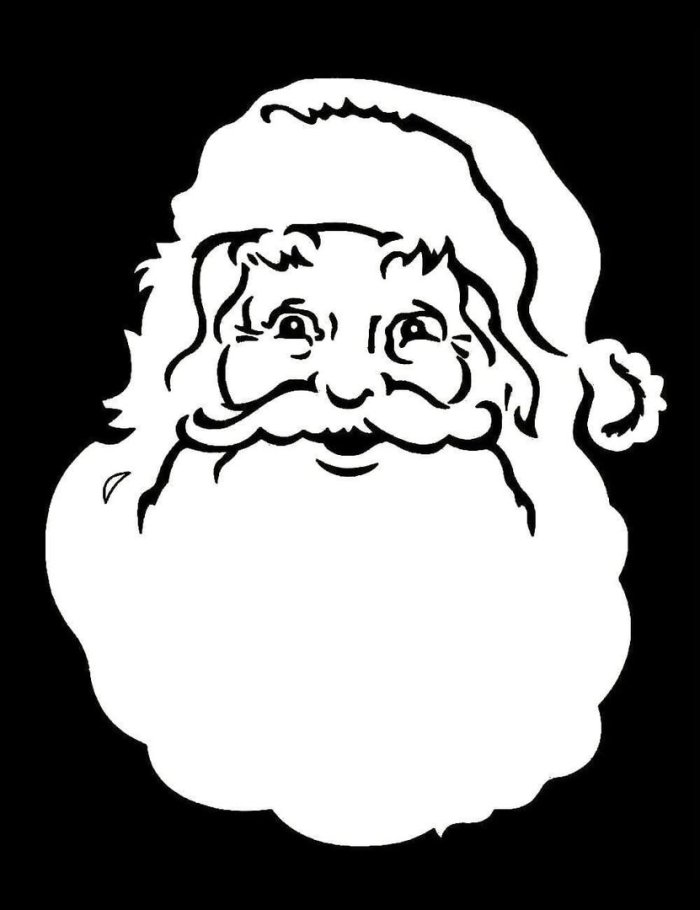 Новогодние трафареты дед Мороз