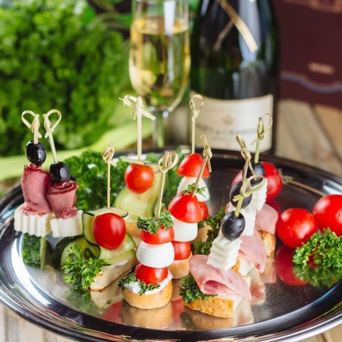 Закуски к вину и шампанскому