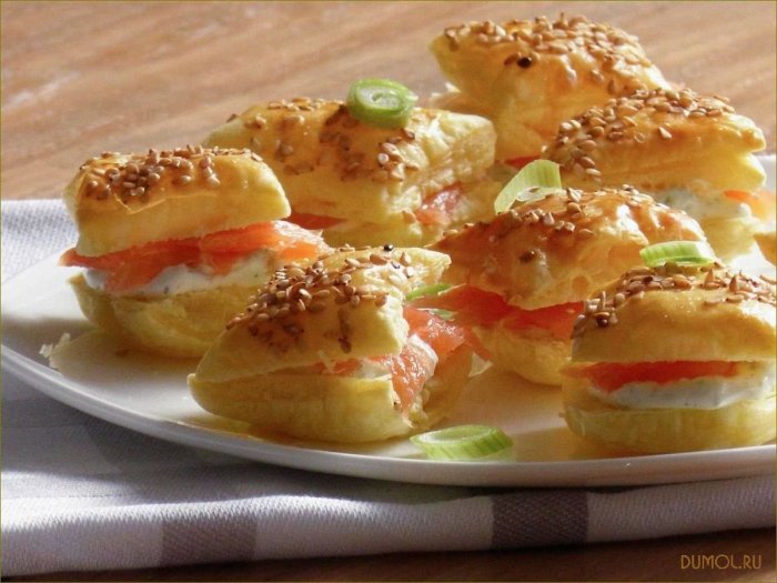 Бутерброды на слоеном тесте