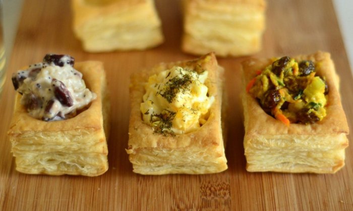 Бутерброды из слоеного теста